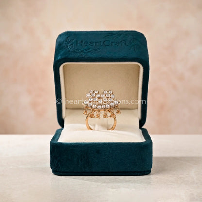 Noor Gulistan Moissanite Kundan Ring