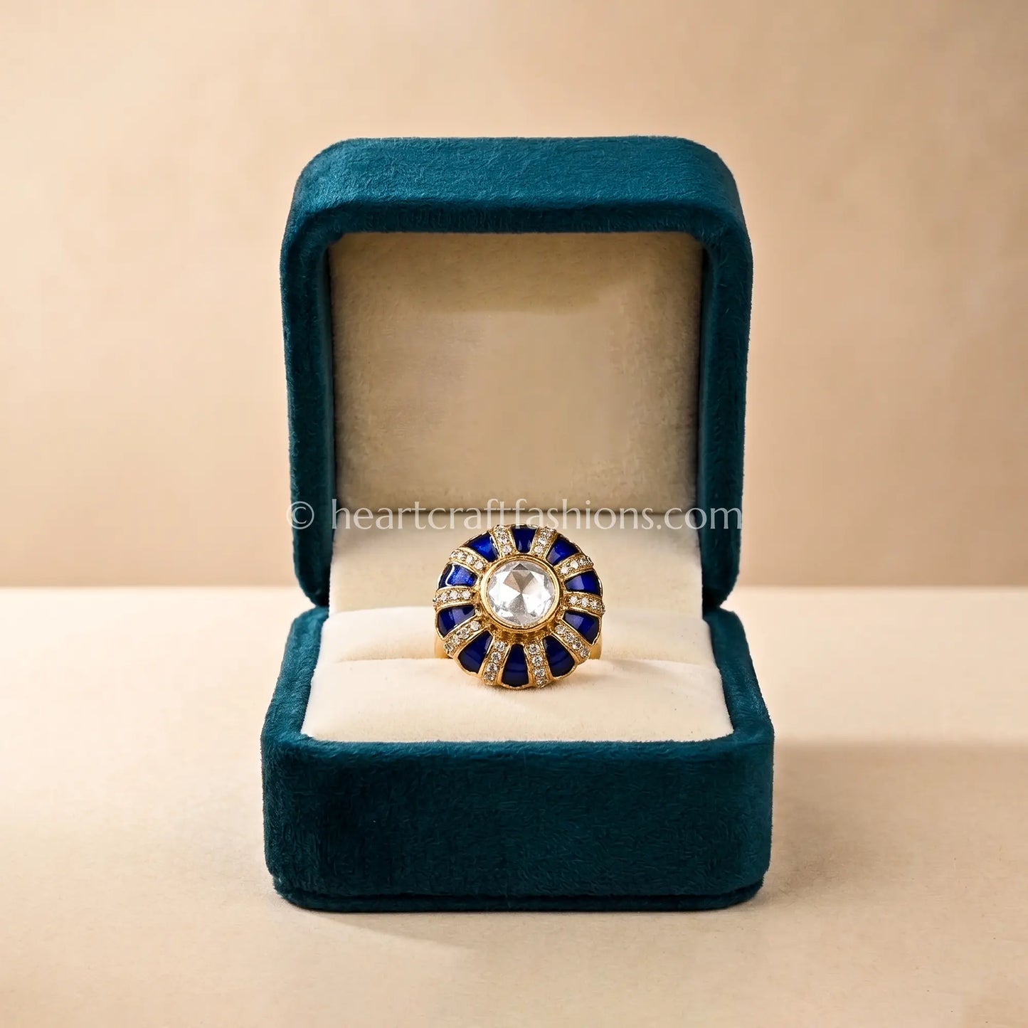 Neeljyoti Sunehri Kundan Ring