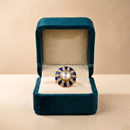 Neeljyoti Sunehri Kundan Ring