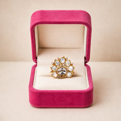 Chandrika Mother of Pearl Polki Ring