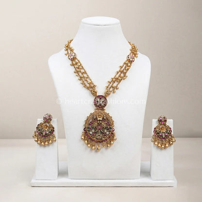 Heritage Pachi Kundan Rani Haar Set