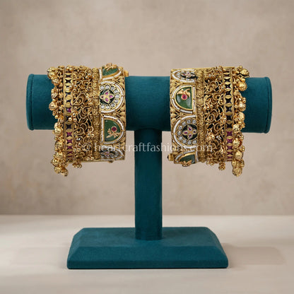 Heritage Pachi Kundan Ghunghroo Patla
