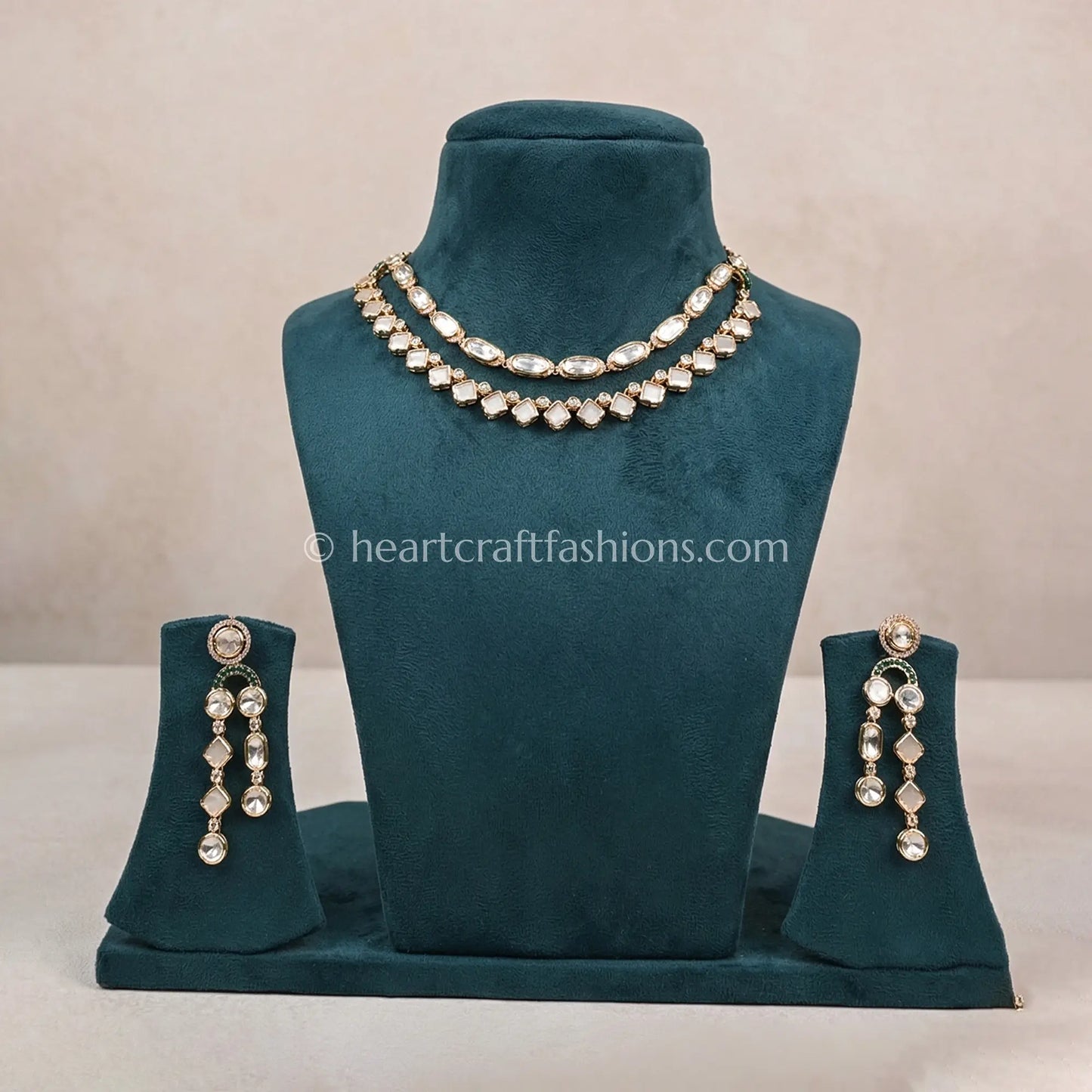 Sunehri Kundan & MOP Dual Layer Choker