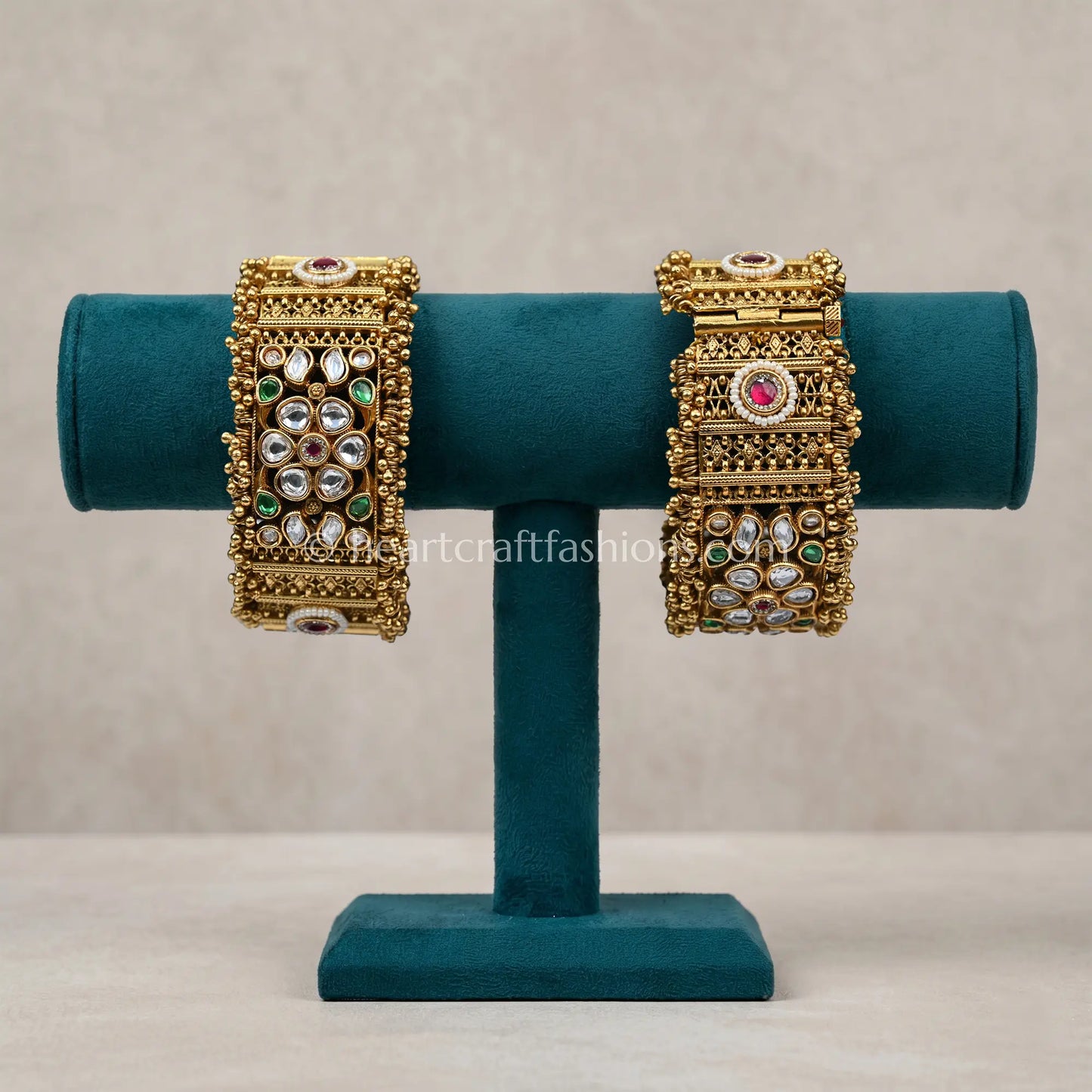 Heritage Ruby Emerald Kundan Patla
