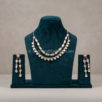 Sunehri Kundan, MOP & Ruby Accent Dual Layer Choker