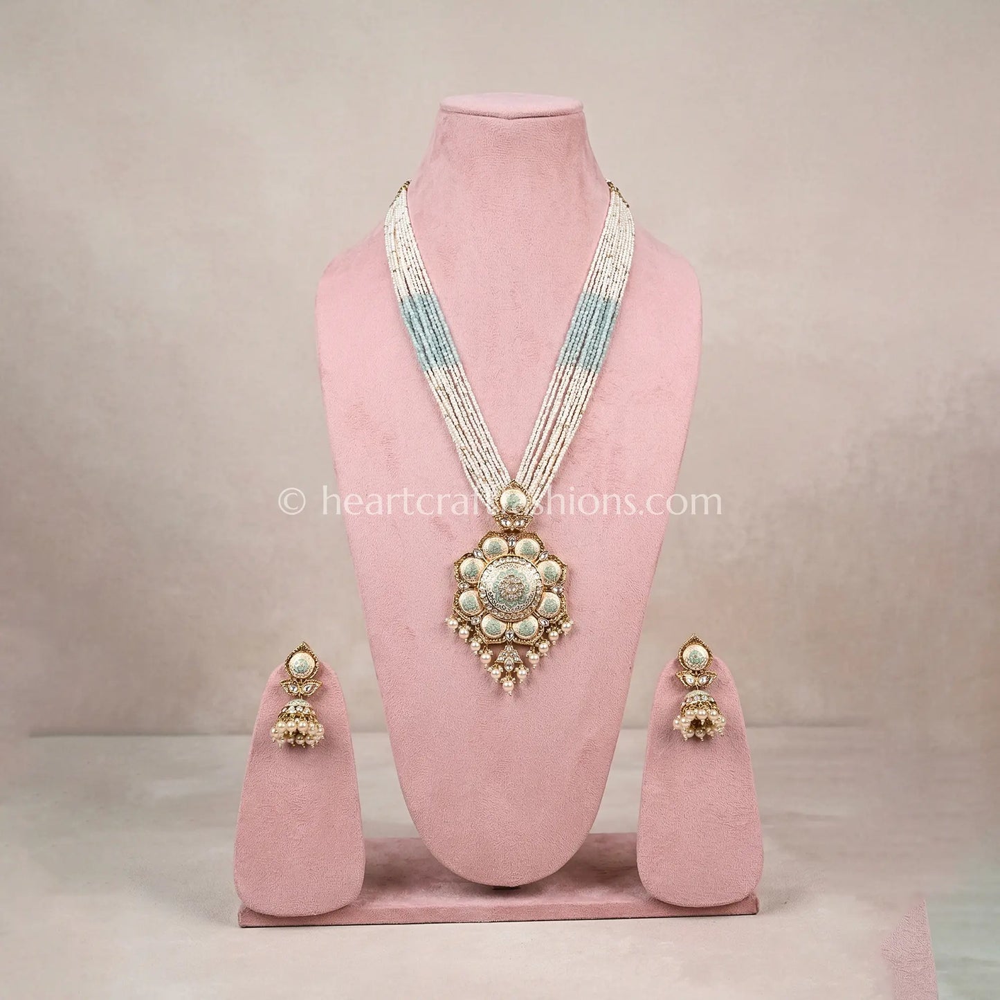 Mehrang Sunehri Kundan Meenakari Rani Haar Set