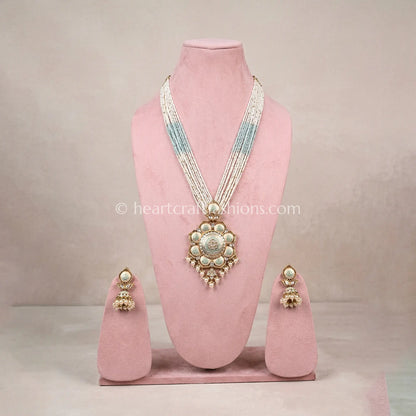 Mehrang Sunehri Kundan Meenakari Rani Haar Set