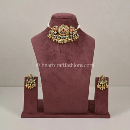 Heritage Pachi Kundan Jadau Choker Set