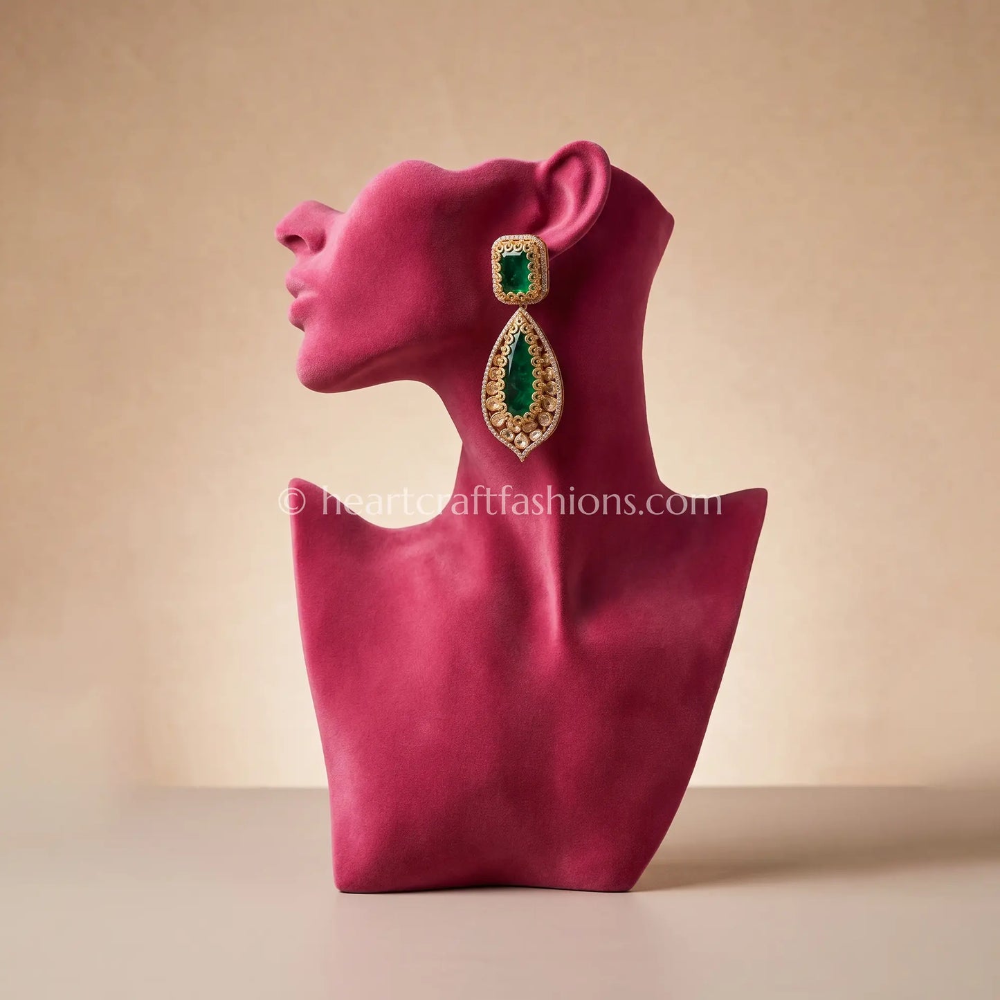 Emerald Royal Moissanite Danglers