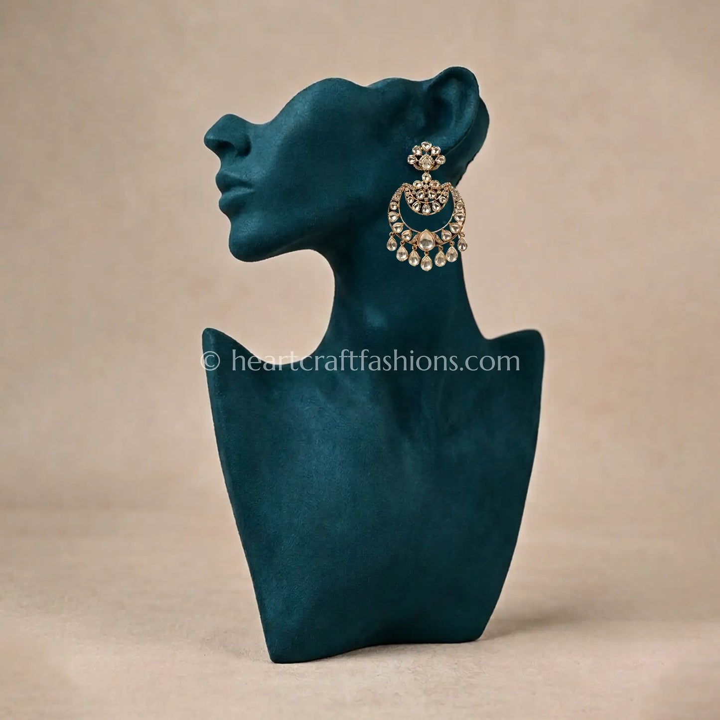 Chandrika Moissanite Polki Chandbalis