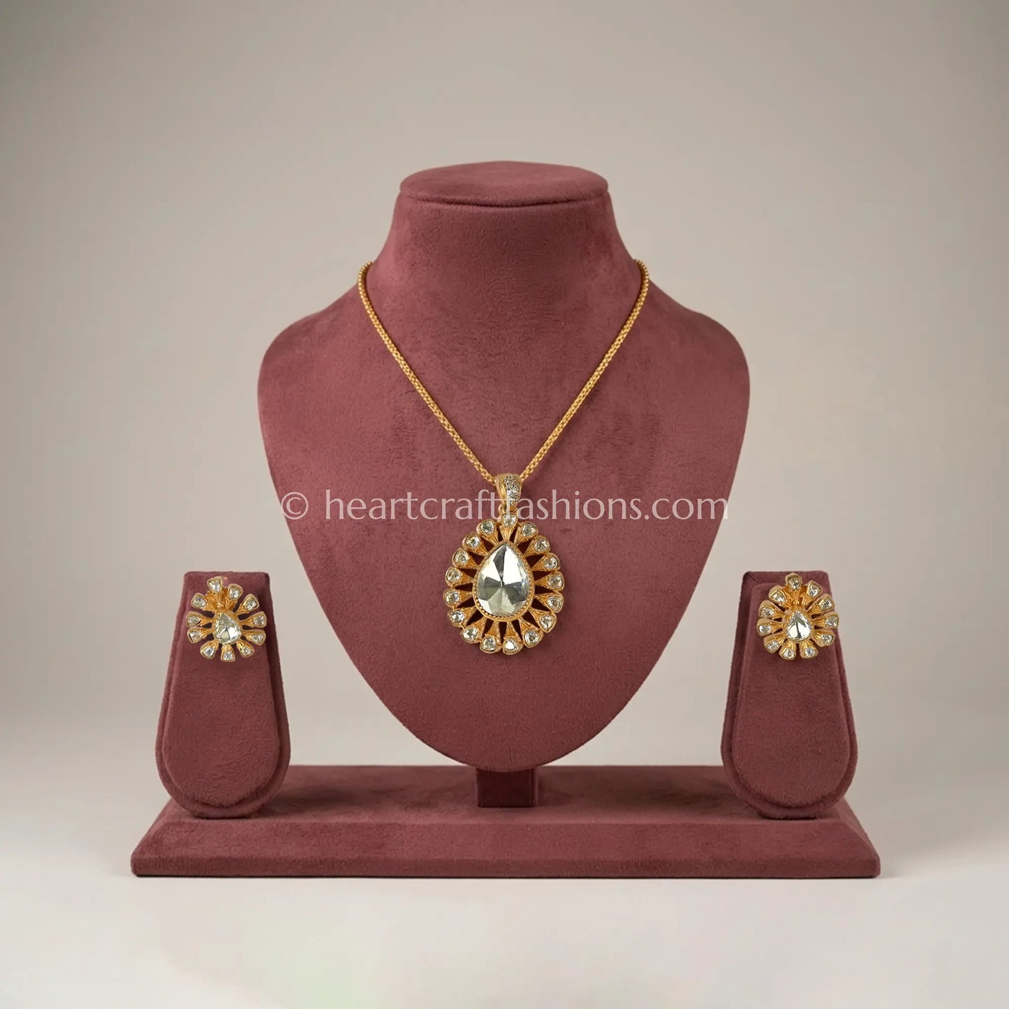 Imperial Moissanite Pendant Set