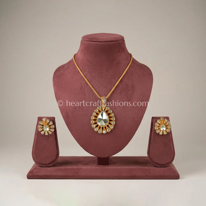 Imperial Moissanite Pendant Set