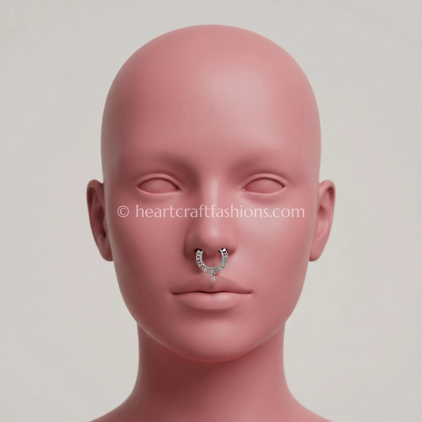 Silver Rhodium Crown Arc Zircon Nath