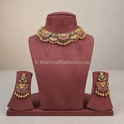 Heritage Meenakari Hasli Choker