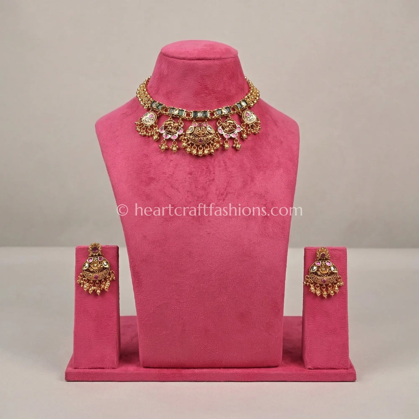 Nawabanganj Meenakari Kundan Choker Set