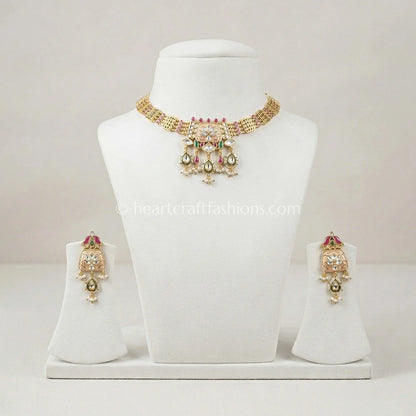 Rangmahal Rajwadi Meenakari Choker Set