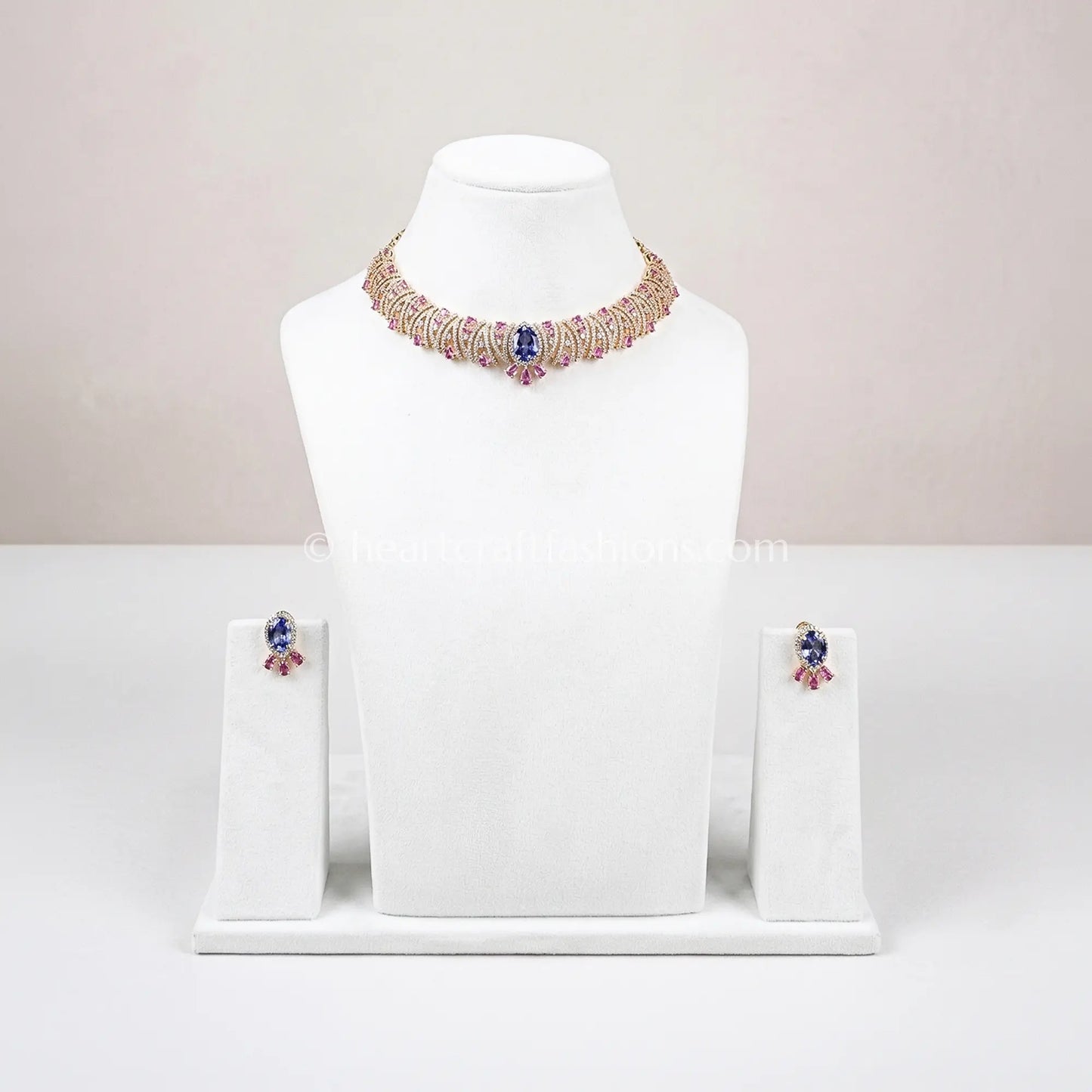 Tanzanite & Pink Zircon Choker Set