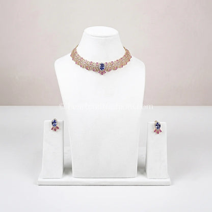 Tanzanite & Pink Zircon Choker Set