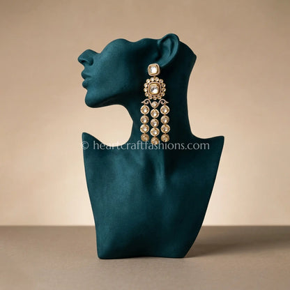 Noorjhar Sunehri Kundan Danglers