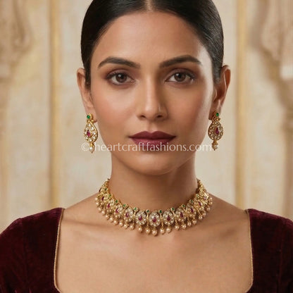 Ambalika South Indian Ambi Necklace/Choker Set