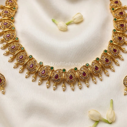 Ambalika South Indian Ambi Necklace/Choker Set