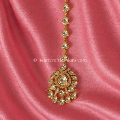 Aarika Moissanite Polki Maang Tikka