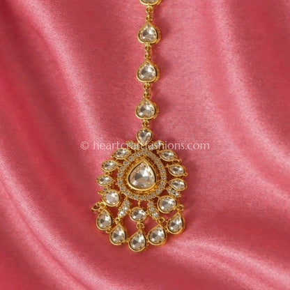 Aarika Moissanite Polki Maang Tikka