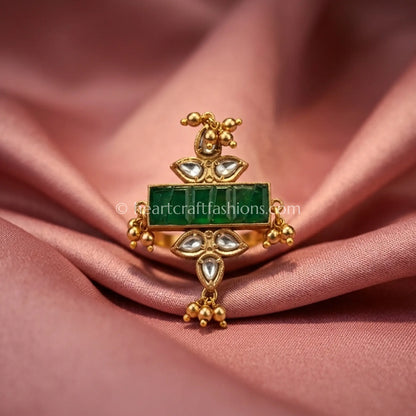 Amrapali Emerald Ghungroo Ring