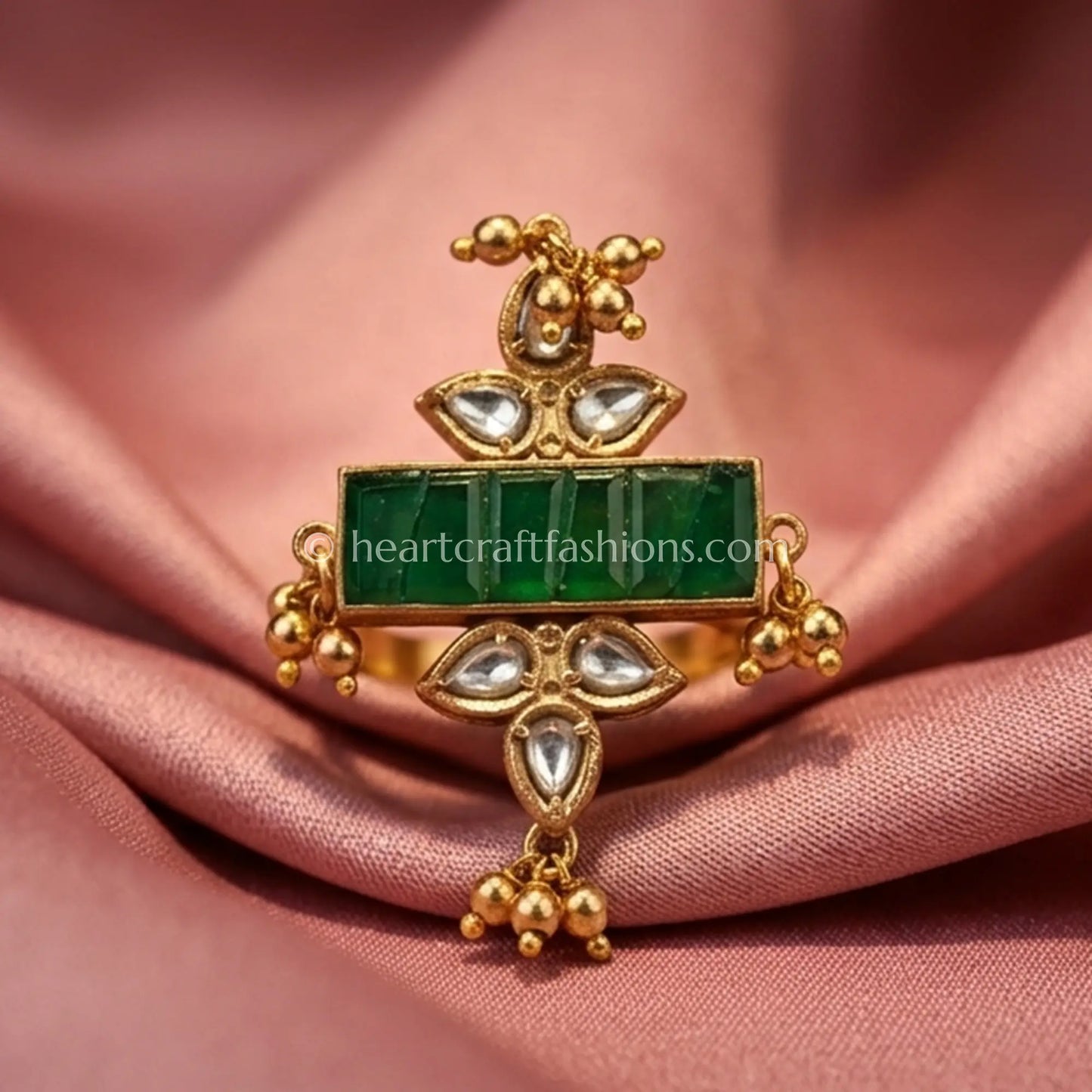 Amrapali Emerald Ghungroo Ring