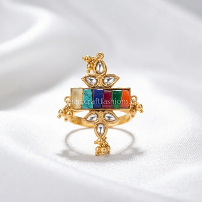 Amrapali Navratna Ghungroo Ring