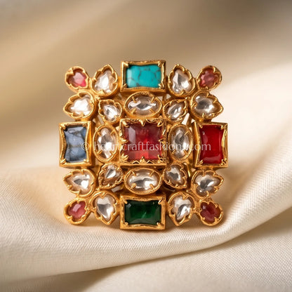 Amrapali Navratna Rangmahal Ring