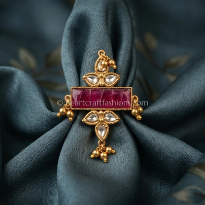 Amrapali Ruby Ghungroo Ring