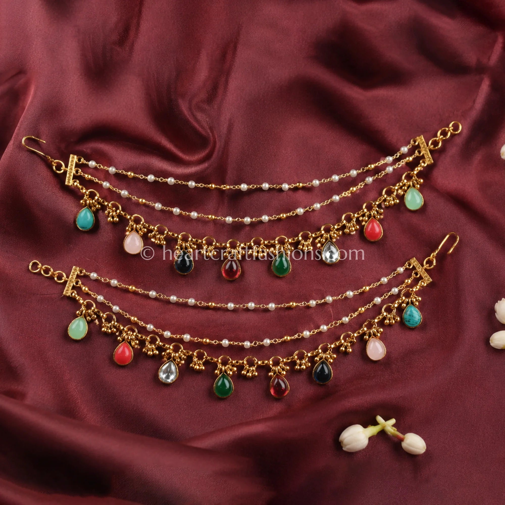 Amrapali Multi-Color Drop Kaan Chain