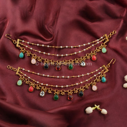 Amrapali Multi-Color Drop Kaan Chain