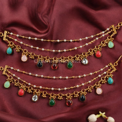 Amrapali Multi-Color Drop Kaan Chain