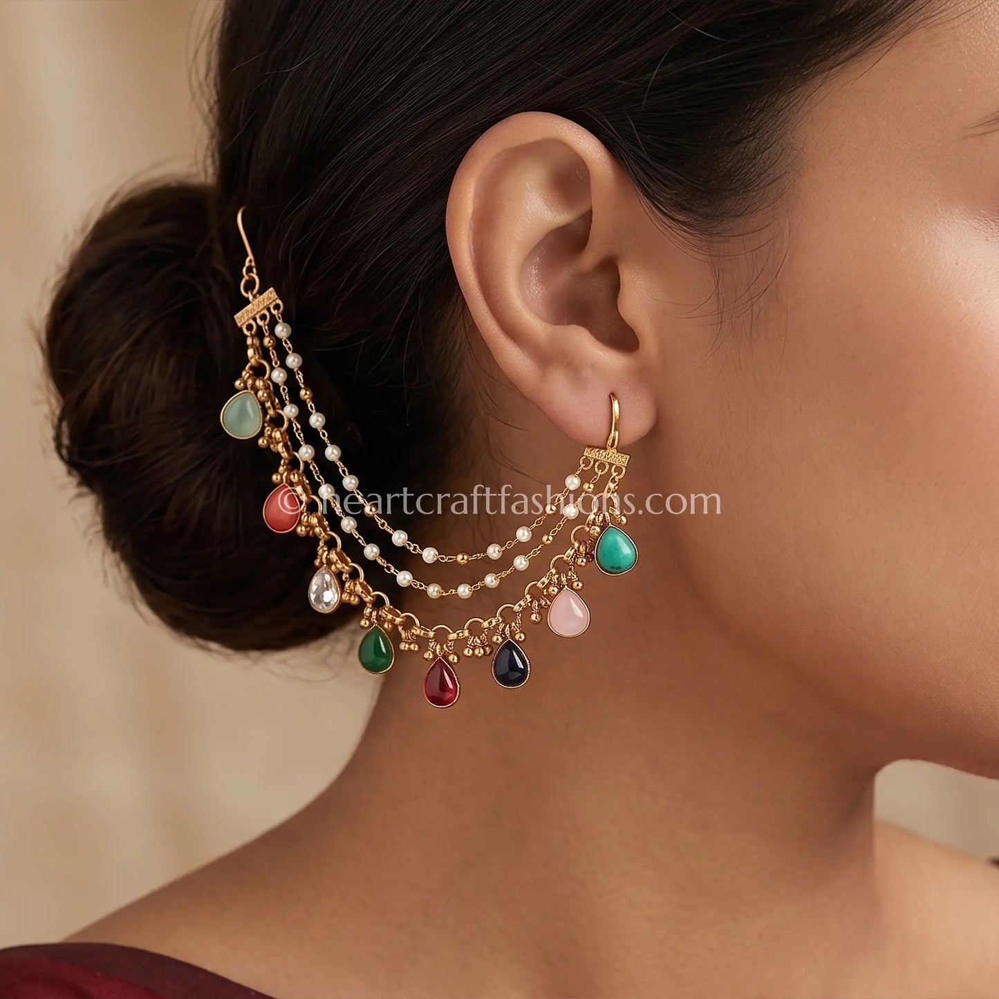 Amrapali Multi-Color Drop Kaan Chain