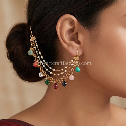 Amrapali Multi-Color Drop Kaan Chain