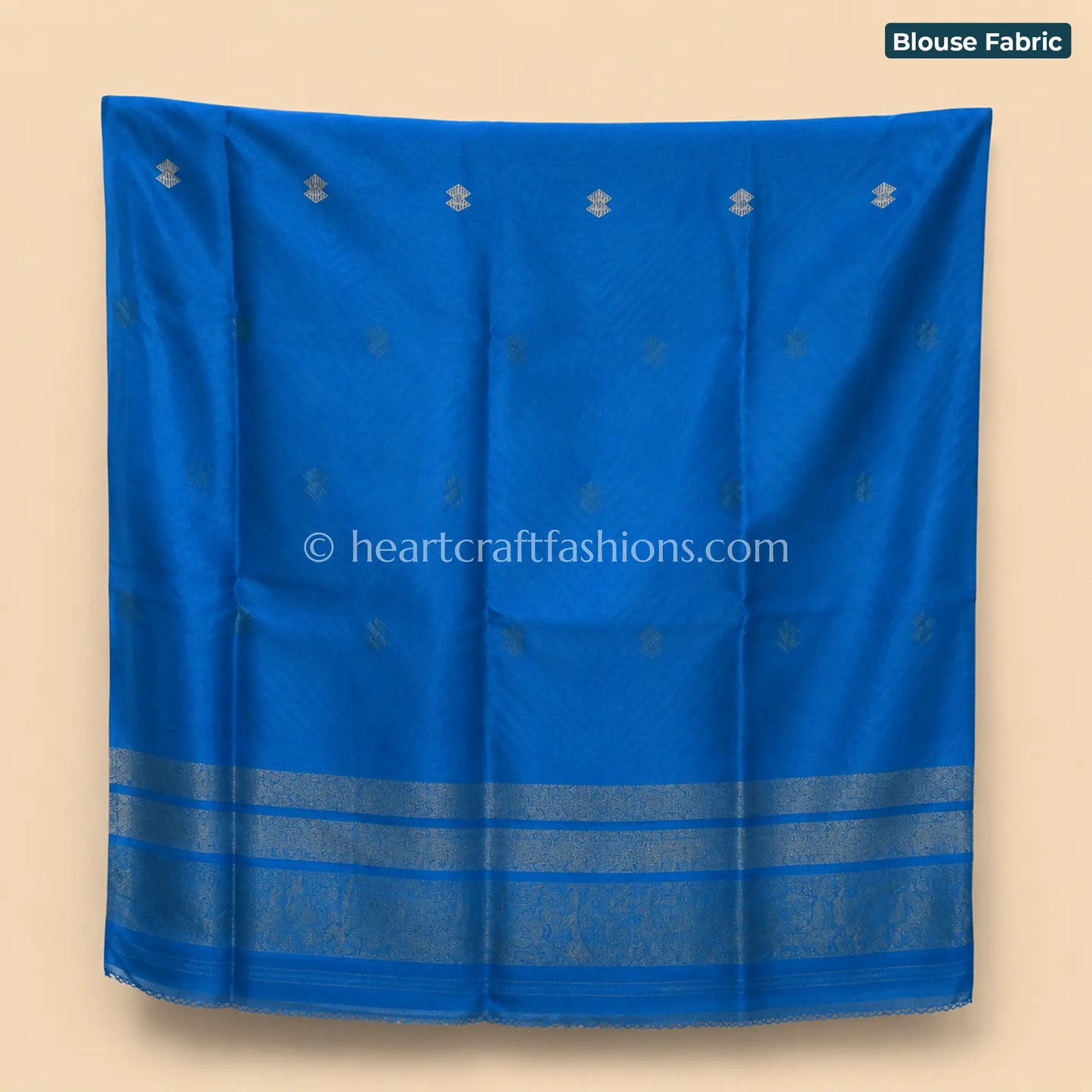 Aqua Blue Kora Silk Banarasi Saree