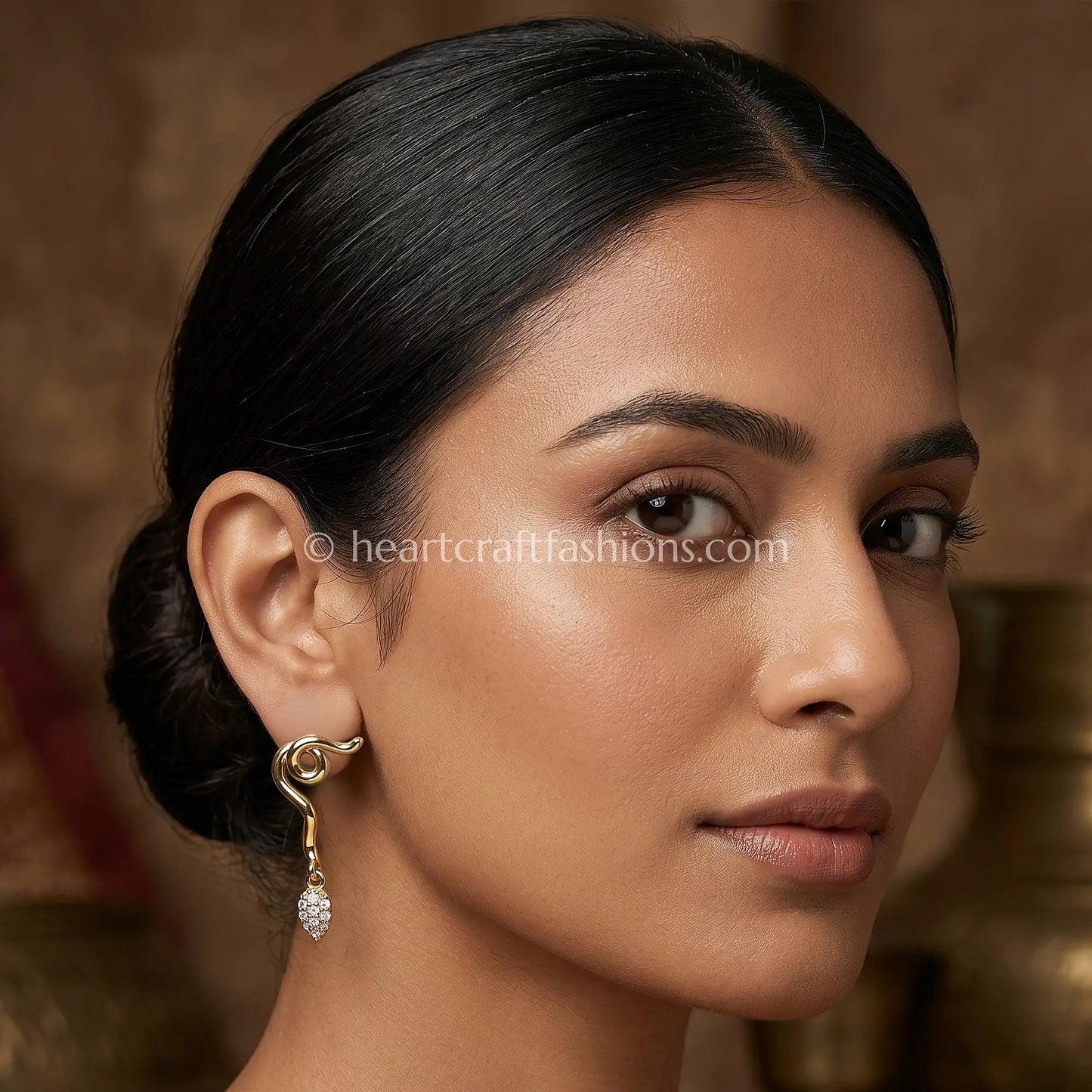 Avani Pure Silver Gold-Plated Minimalist Dangle Earrings