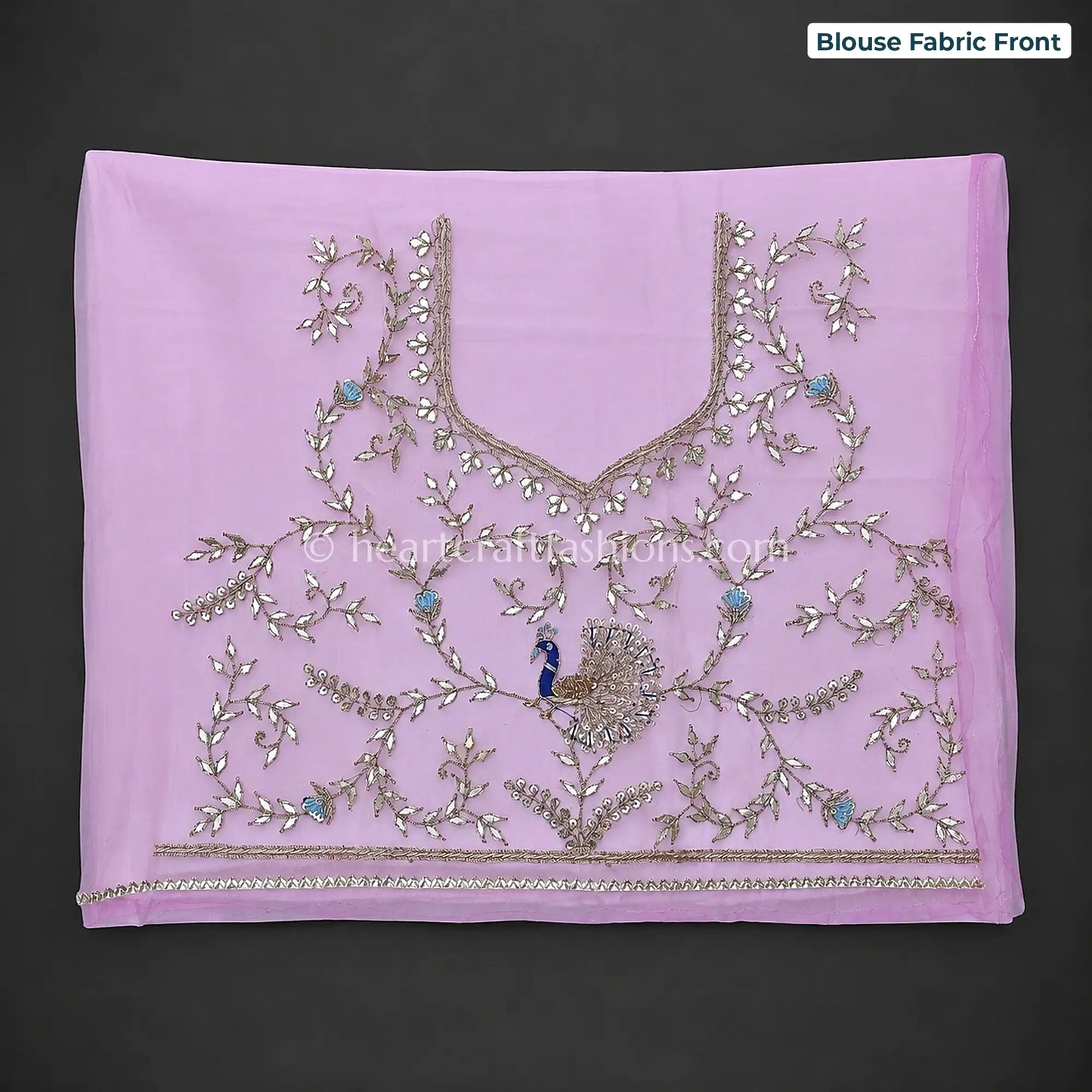Azure Mor Organza Gota Patti Saree