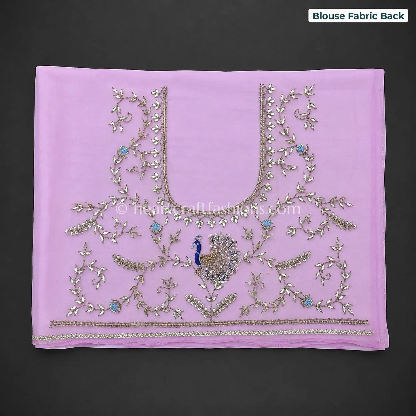 Azure Mor Organza Gota Patti Saree