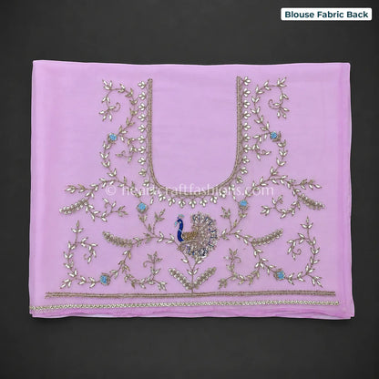 Azure Mor Organza Gota Patti Saree