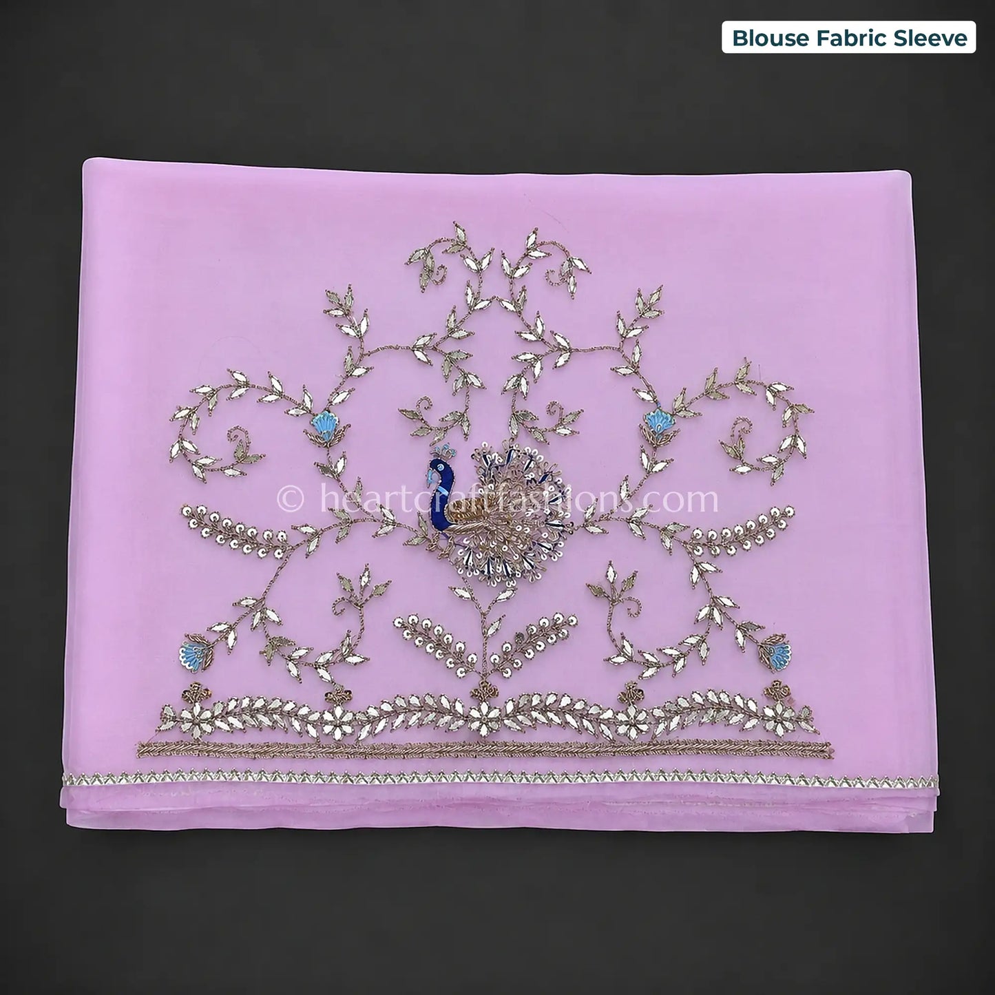 Azure Mor Organza Gota Patti Saree