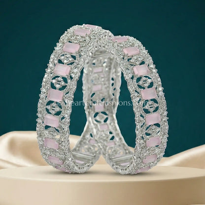 Baby Pink Zircon Elegance Openable Bangle