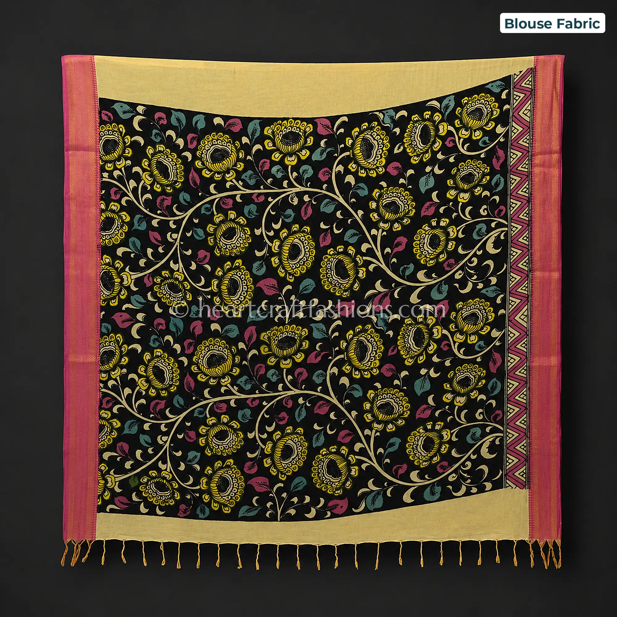 Beige Multicolor Kalamkari Bangalore Silk Saree