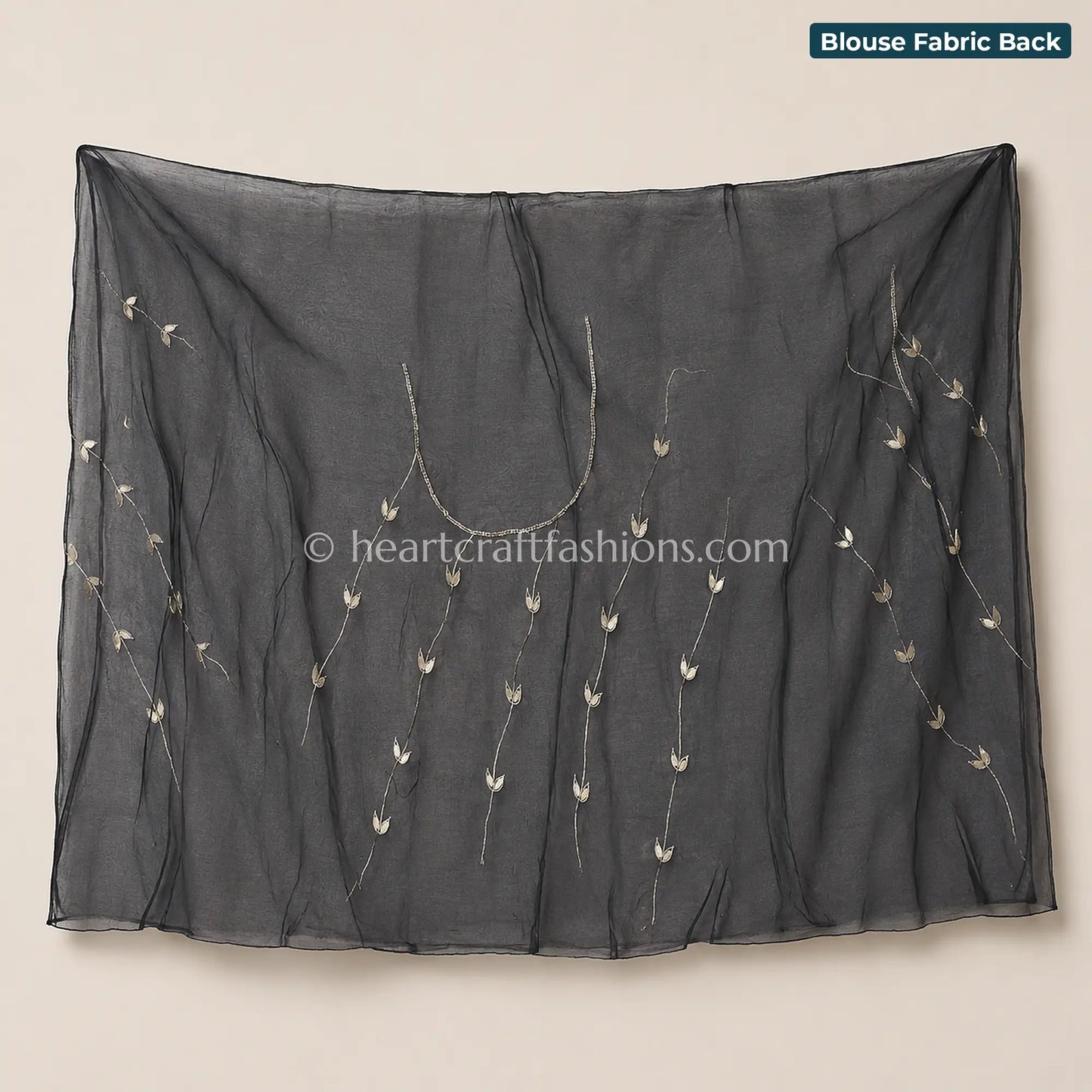 Black Elegance Kora Silk Pita Work Saree