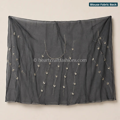 Black Elegance Kora Silk Pita Work Saree