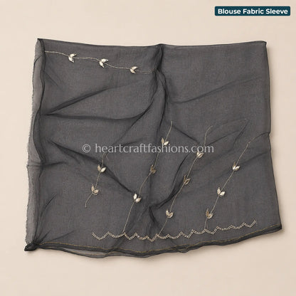 Black Elegance Kora Silk Pita Work Saree