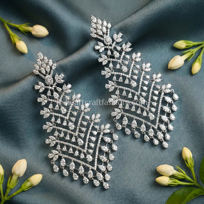 Cascading Crystal Vine Earrings