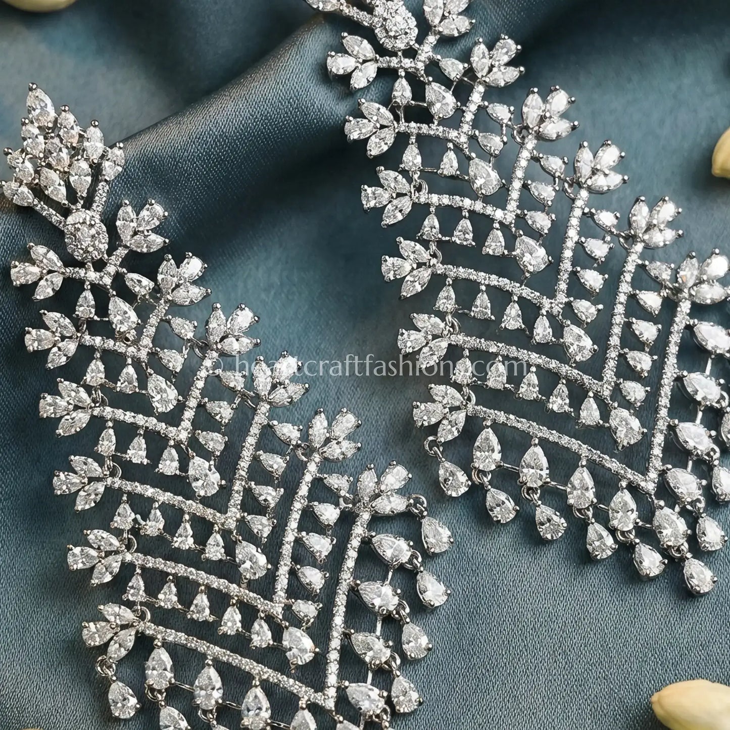Cascading Crystal Vine Earrings